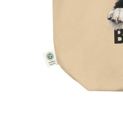 Bordercollie-kangaskassi on sertifioidusti orgaaninen tuote.